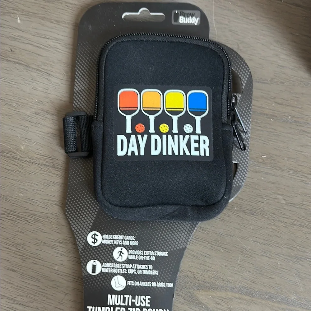 Day Drinker Black Phone Pouch